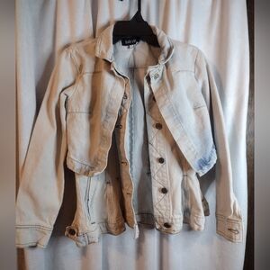 Fab'rik Light Blue Denim Blue Jean Tiered Jacket